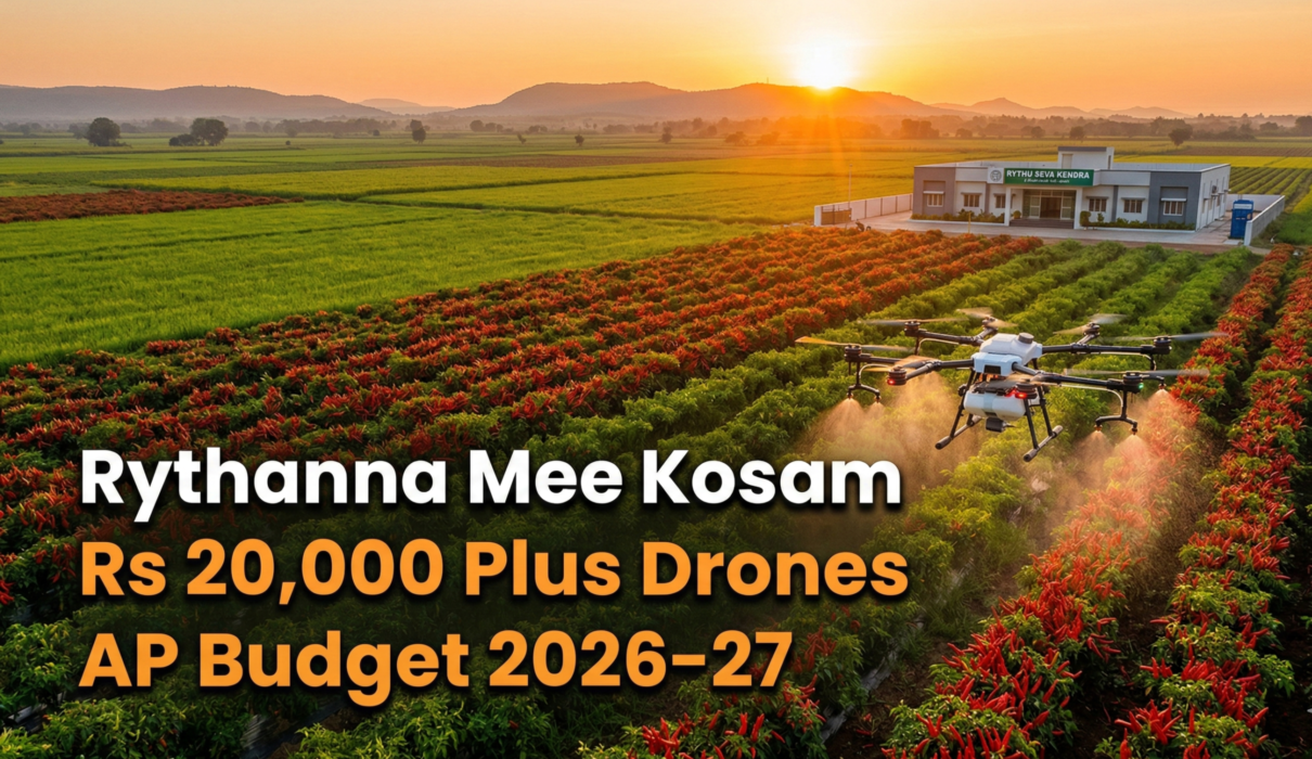 Andhra pradesh agricultural drones project swarna andhra