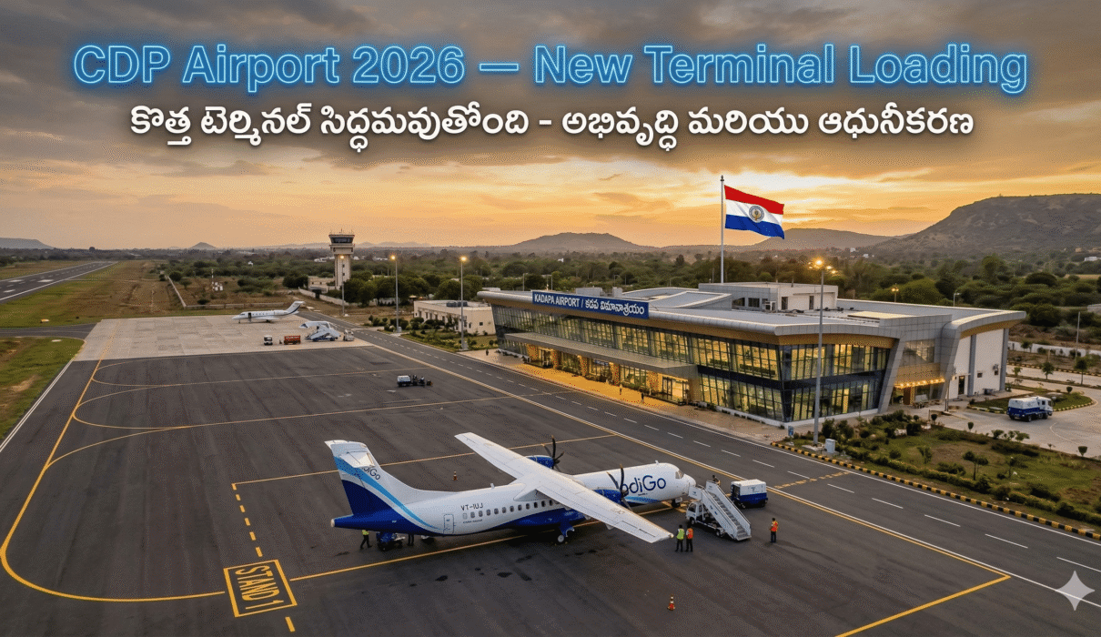 Kadapa Airport's new terminal is AI-generated.